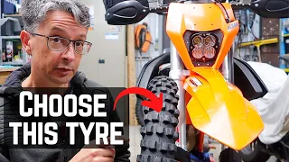 Tyres for an adventure-build KTM 500 EXC-F