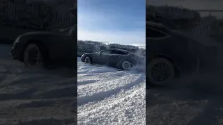 audi s7 playing ▶️  in snow