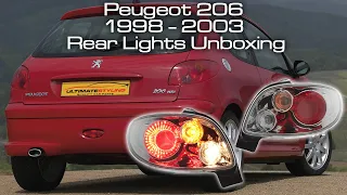 PEUGEOT 206 CHROME LEXUS REAR TAIL LIGHTS UNBOXING AND TAKING A CLOSER LOOK