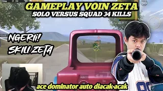 GAMEPLAY VOIN ZETA!! ACE DOMINATOR AUTO DIACAK-ACAK | PUBGM INDONESIA