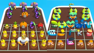 EPIC BANANA RUN MERGE MASTER VS MERGE ABC LORE LETTER RUN - Battles GamePlay - iOS, Android Part 2