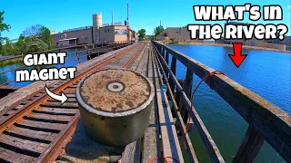 I Tossed My Giant Magnet in the River & Snagged a CRAZY Pile of Old Treasure!!! (Magnet Fishing)