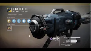 Destiny 2 - Truth (Exotic Rocket Launcher)