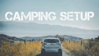 2021 SUBARU CROSSTREK : simple car camping setup