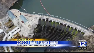 Copco 2 dam almost gone