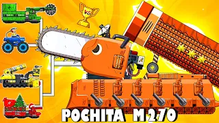 Transformers Tank : M270 Hybrid Pochita Tank In Danger | Arena Tank Cartoon