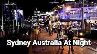 Sydney Darling Harbour & Barangaroo Night Walk | Vivid Sydney 2022 Australia