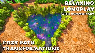 Relaxing Minecraft Longplay 🌿Cozy Path Transformation (with Commentary)