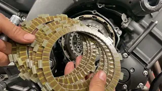 this video teaches you how to change clutch plates on a heavy motorcycle!yamaha fz8