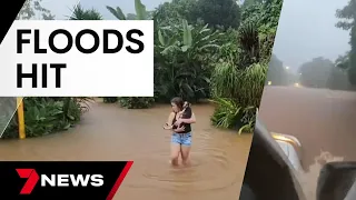 Bruce Highway cut, tourists stranded as rain bomb smashes Far North Queensland | 7 News Australia