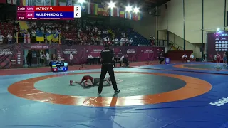 YATSKIV (UKR) vs MASLENNIKOVA K. (RUS) 33 kg. Final Первенство Европы U15