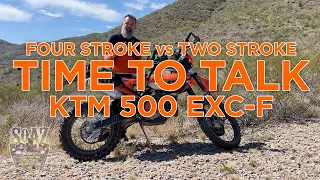 2-Stroke vs 4-Stroke, Husqvarna TE 300 I vs KTM 500 exc-f. It is getting real!
