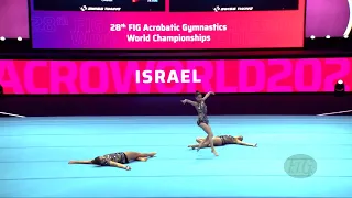 Israel (ISR) - 2022 Acrobatic Worlds, Baku (AZE) - Dynamic Qualification  Womens Group