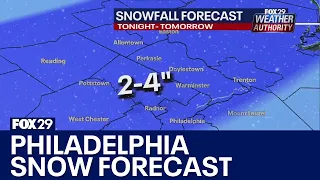 Philadelphia snow forecast: How much snow you can expect Monday, Tuesday