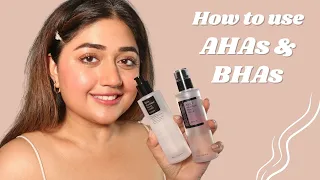 How to use AHAs & BHAs for CLEAR, GLOWING skin | Beginners Guide | corallista