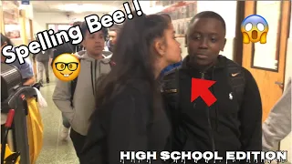 HIGH SCHOOL SPELLING BEE❗️| Dares Or Get Necked | Public Interview