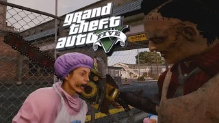 GTA 5 Momentos divertidos#43 (GTA V FUNNY MOD LEATHERFACE)