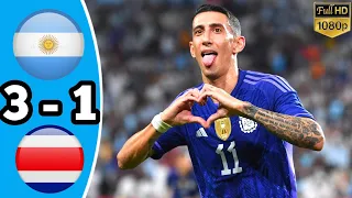 Argentina 3 - 1 Costa Rica _- Extended Highlights and All Goals 2024 _- Angel Di Maria Star ✨