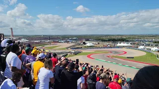 Start of the 2021 Aramco US Grand Prix at COTA Turn 9 POV