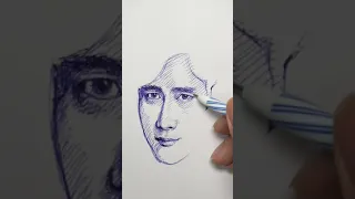 Drawing Lee Byung-hun with a pen