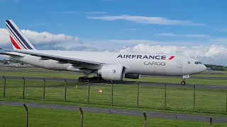 Air France Cargo 777-F28 F-GUOB leaving Prestwick Airport. #planespotting #aviation #avgeeks