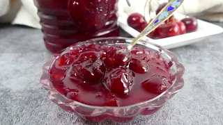 The most delicious thick cherry jam in 20 minutes!