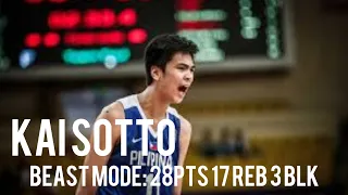 Kai Sotto Beast Mode!!! 28 pts 17 reb vs Egypt.