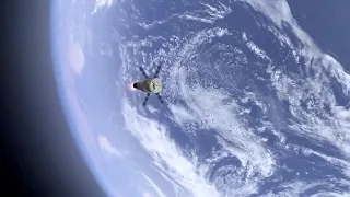 Satellite moving around Earth Free copyright video