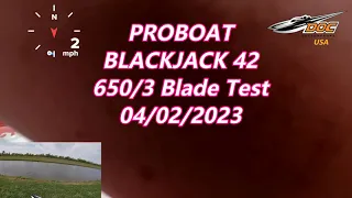 ProBoat BlackJack 42 Speed and Temp Test Run