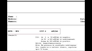 Como entender o resultado do exame Beta HCG