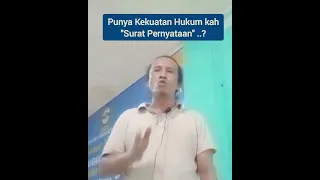 Apakah surat pernyataan memiliki kekuatan hukum?