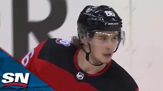 Devils' Jack Hughes Buries A Penalty Shot To Record His First Career Playoff Goal