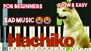 HATCHIKO THEME - GOODBYE | SLOW & EASY PIANO TUTORIAL