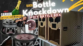 QUICK Bottle Knockdown sa DIY BATTLE BOX - RED Carbon BATTLE SUBWOOFER 1800w ng JOSON JCARBON-2SUB