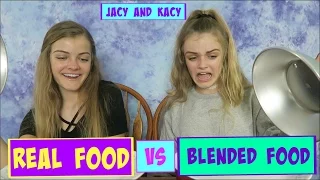 Real Food vs Blended Food Challenge ~ Jacy and Kacy