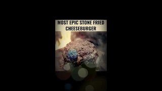 The most epic stone fried burger in forest