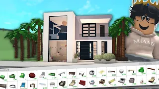 BUILDING A BLOXBURG MODERN HOUSE WITH ITEMS I BARELY USE OR DISLIKE