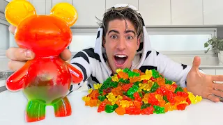 MAKING THE BIGGEST GUMMY BEAR IN THE WORLD !!! GIANT GUMMY BEAR