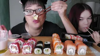 Мукбанг | Роллы и Суши  🍣 Обжор