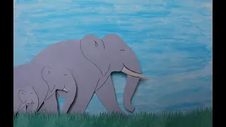 Histoire pour petits : la famille éléphant Poum papoum padère (comptine)