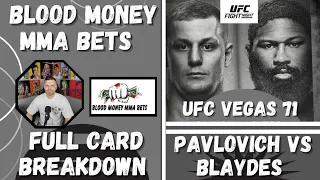 UFC Vegas 71 Pavlovich Vs. Blaydes Full Card Breakdown, Predictions and Bets #ufcvegas71 #ufcbetting