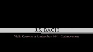 Bach: Violin Concerto in A minor BWV 1041 2nd mvt - piano accomp