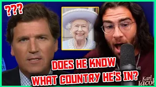 Hasanabi Reacts to Tucker Carlson Defending Queen Elizabeth