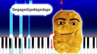 Gegagedigedagedago Meme Song (Piano Tutorial)