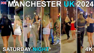 SATURDAY MANCHESTER NIGHT LIFE FEBRUARY 2023 4K #ladies #manchester #walkingtour