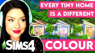 Each Tiny Home is a Different COLOUR // Sims 4 Tiny Home Build Challenge