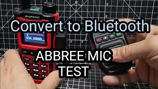 ABBREE BLUETOOTH MIC & PTT ADAPTER FOR NON BLUETOOTH RADIOS