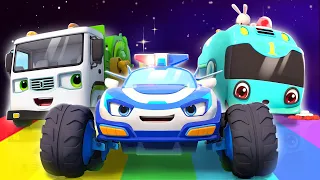 Who Threw the Trash Around? | Police Car🚓| Monster Trucks | Car Cartoon & Songs | Wheely World