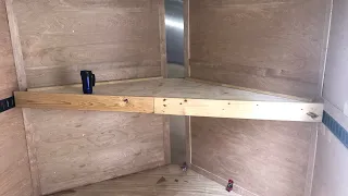 DIY v-nose trailer shelf/workbench using e-track