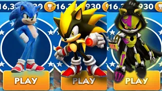 Sonic Dash - Sonic vs Super Shadow vs Super Metal Sonic - All 60 Characters Unlocked Gameplay Live